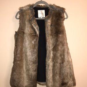 Faux fur vest